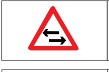 Two-way traffic
crosses